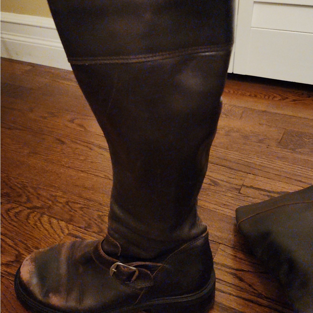 J. Crew Women's Black Leather Combat Boots